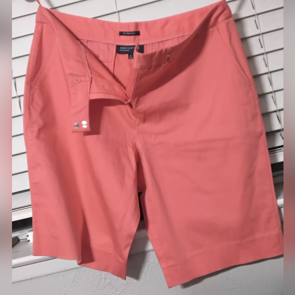 Jones New York Coral Stretch Bermuda Shorts
